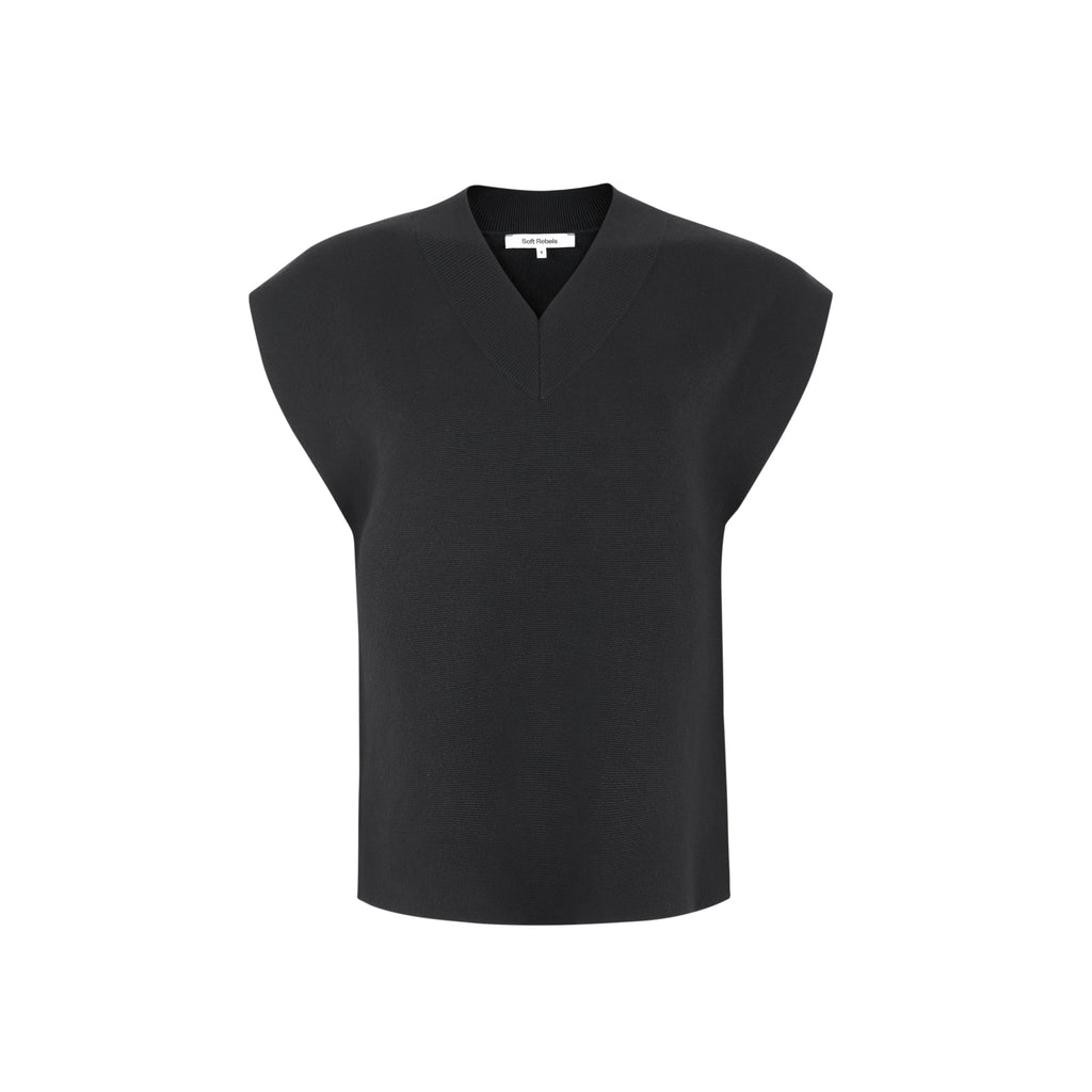 Soft Rebels Henrietta Strik Vest Sort
