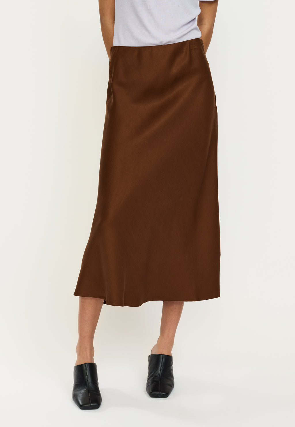 Soft Rebels Abia Midi Nederdel Downtown Brun