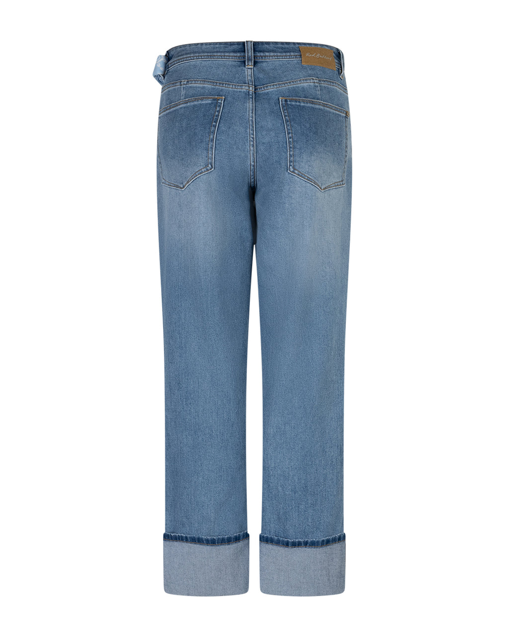 Red Button Kim Jeans High Hem Scarf Stoneused Blå