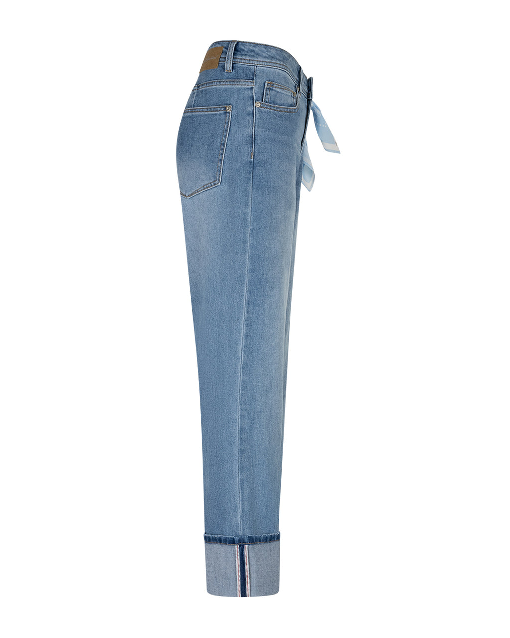 Red Button Kim Jeans High Hem Scarf Stoneused Blå