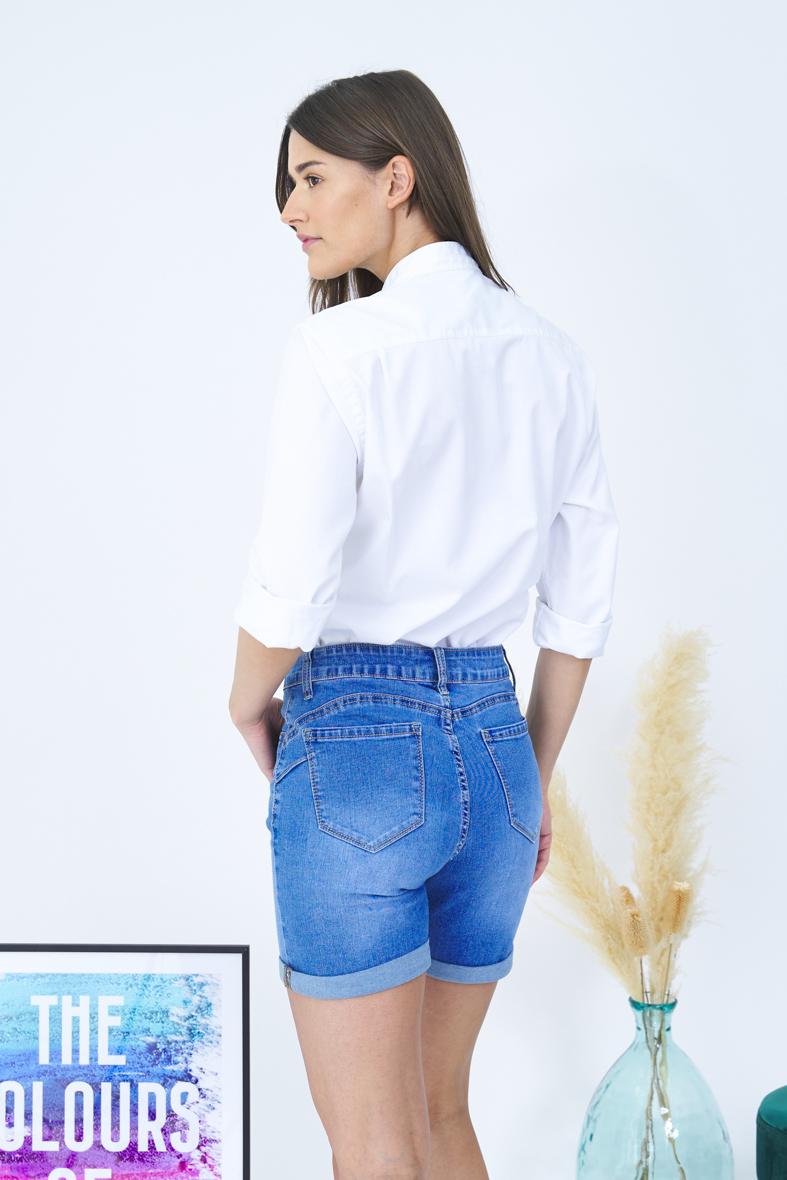 Löwenstein AZAZA Shorts Lynlås Lår Destroy Denim Blå