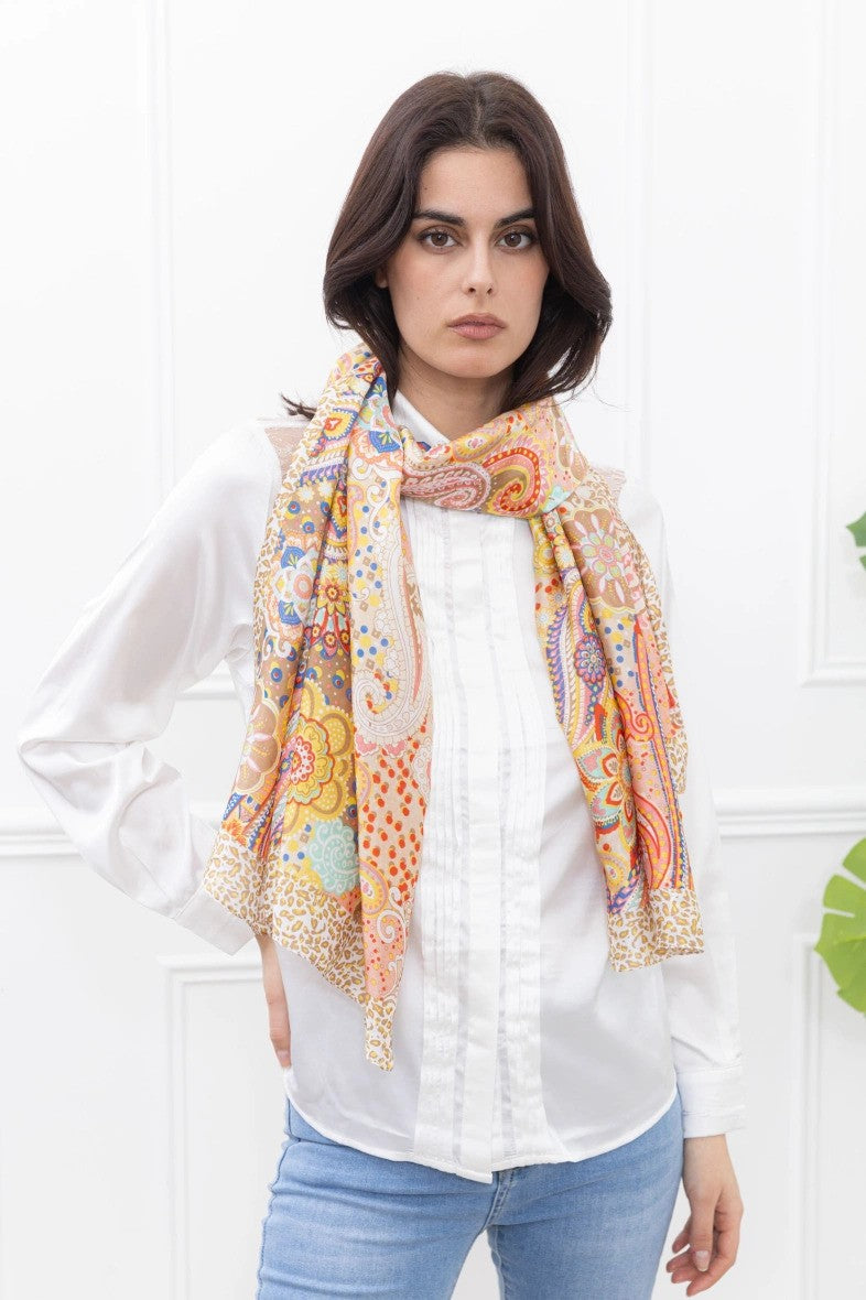 Löwenstein MP Tørklæde Paisley Beige Rosa