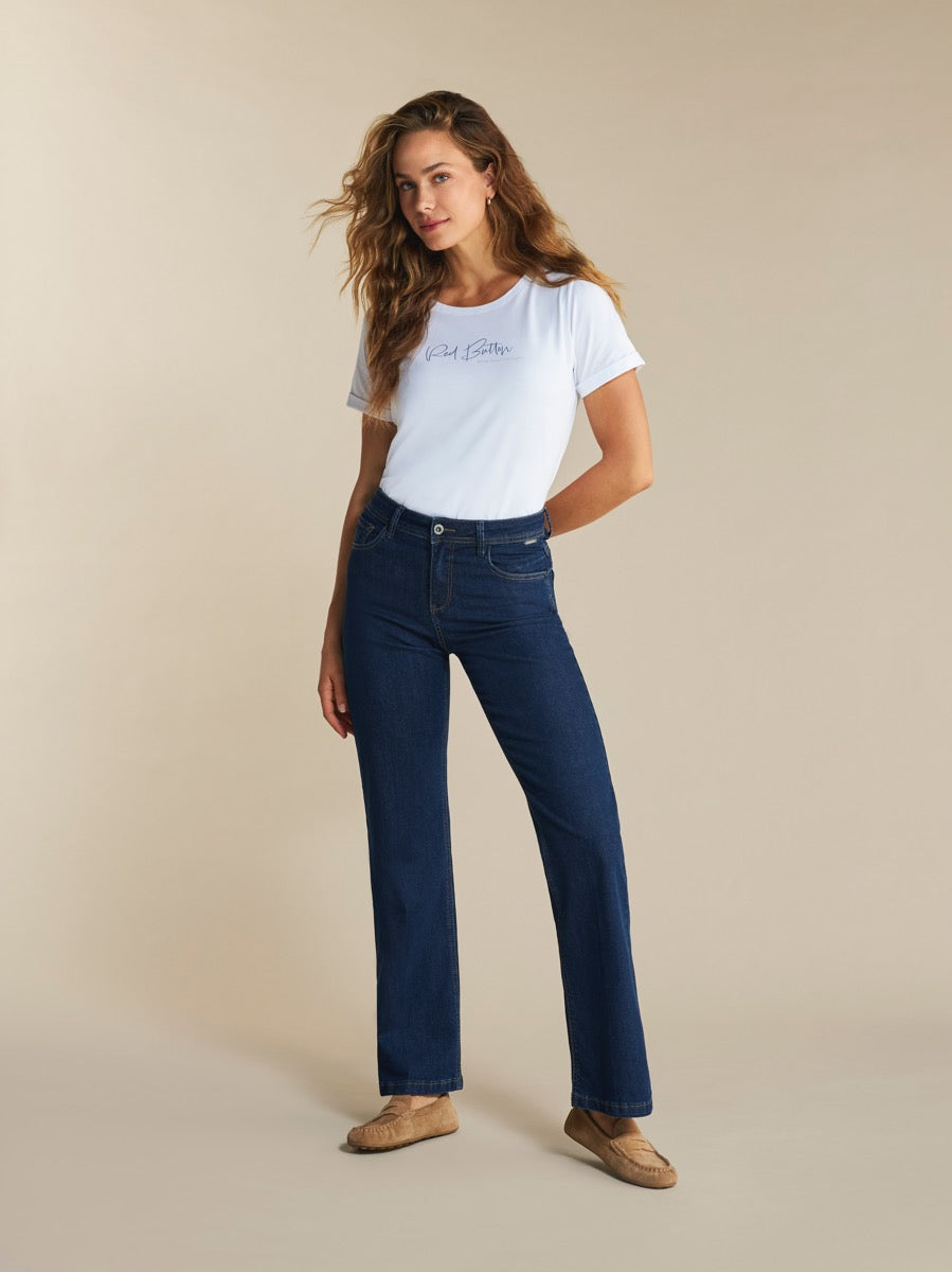 Red Button Colette Jeans High Rise AW25 L33 Mørke Blå