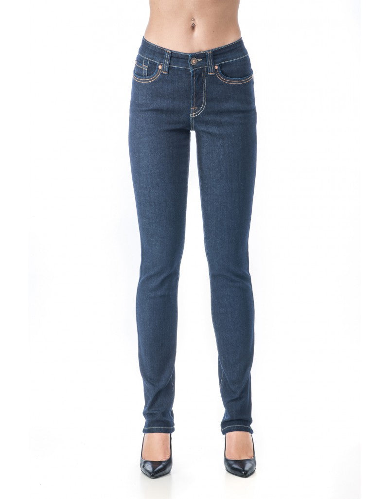 Jonny Q Catherina X-Fit Stretch Dark Destroy Blå