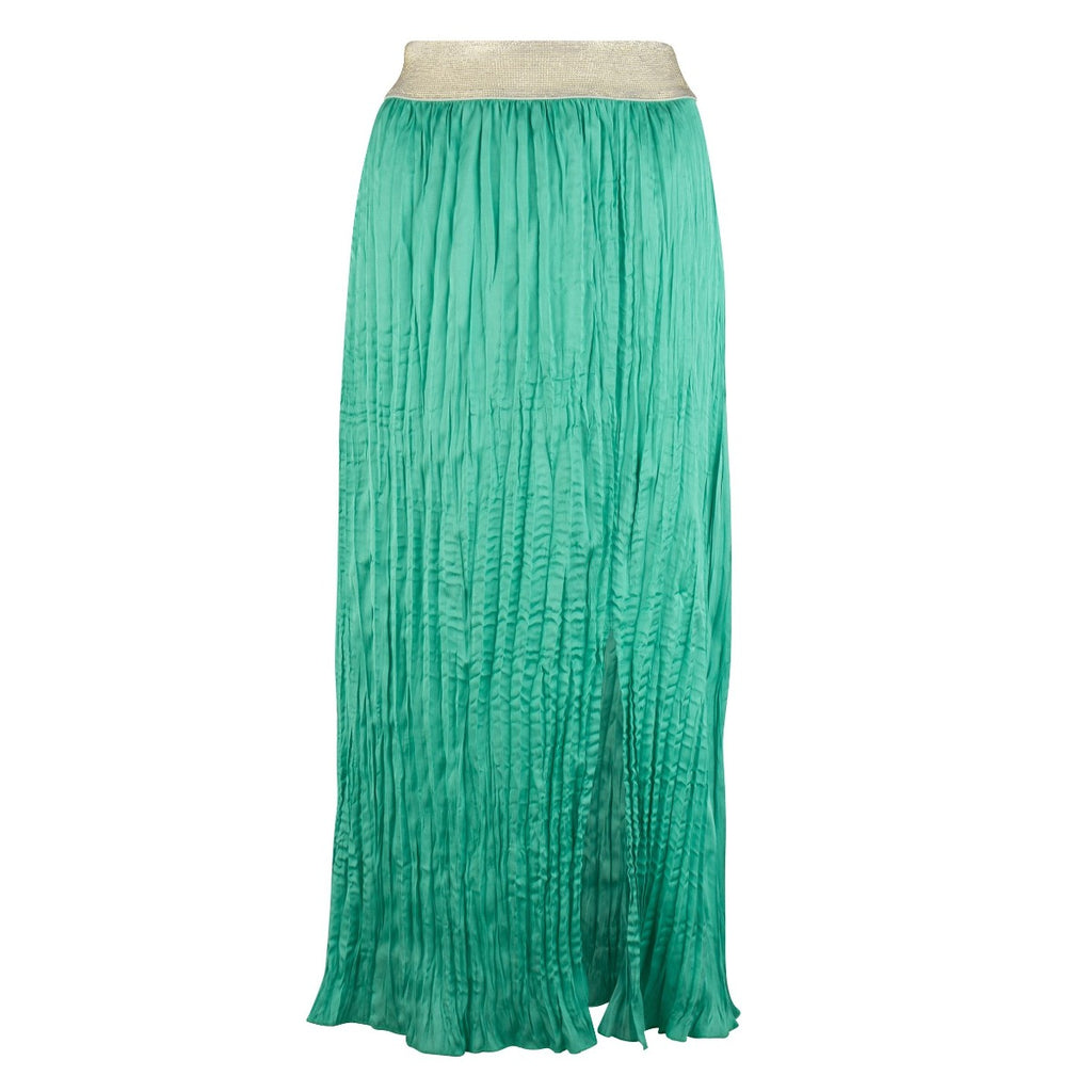 ESQUALO Nederdel Satin Split Jade