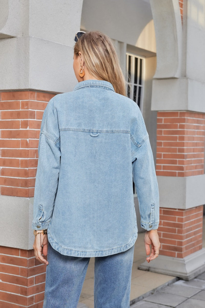 Jewelly Skjorte Denim Lys Blå