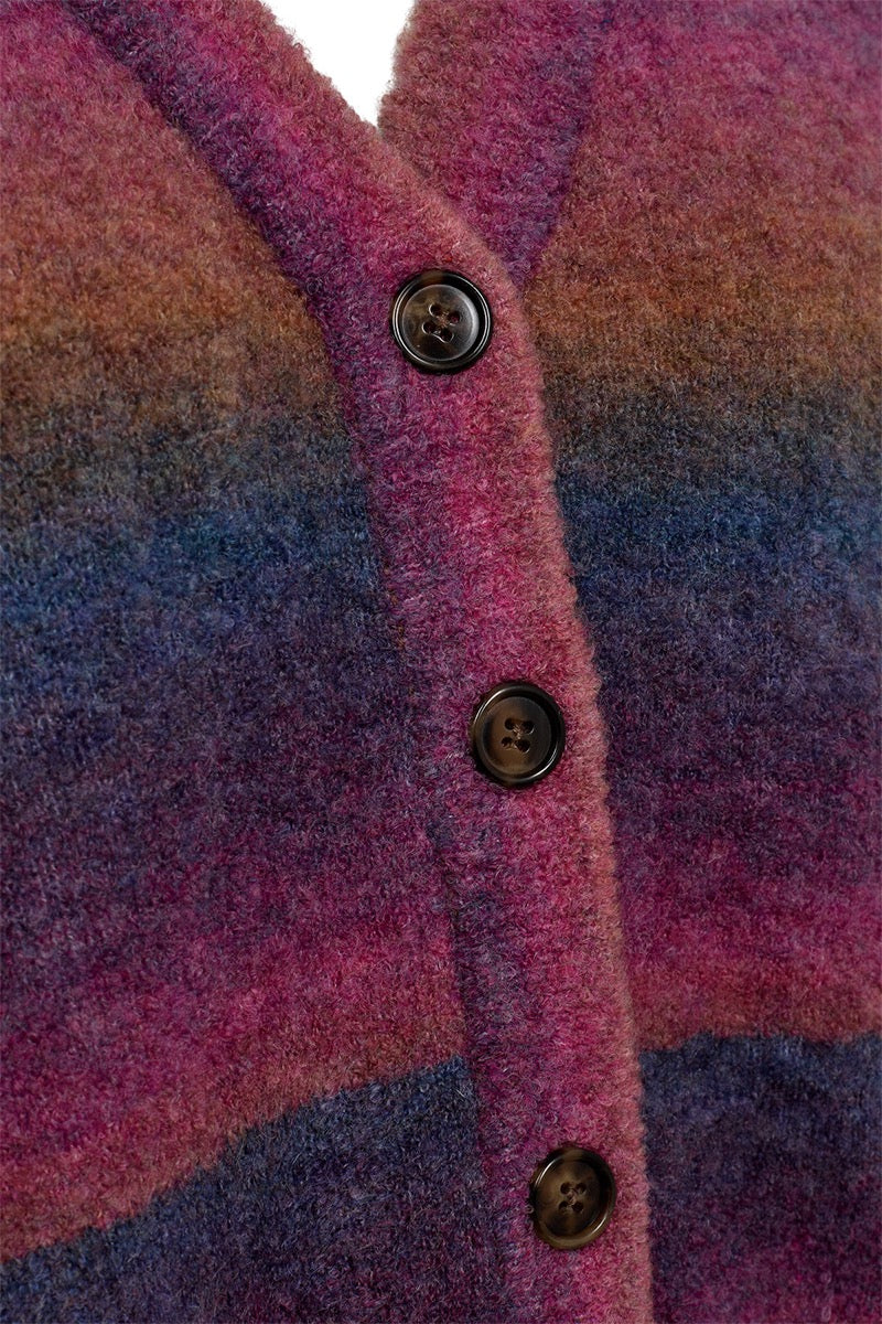 Pieszak PD New Dew SS Cardigan Bright Grape Pink