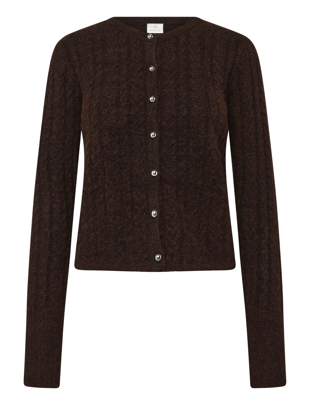 KAFFE Melanie Cardigan Coffee Bean Melange