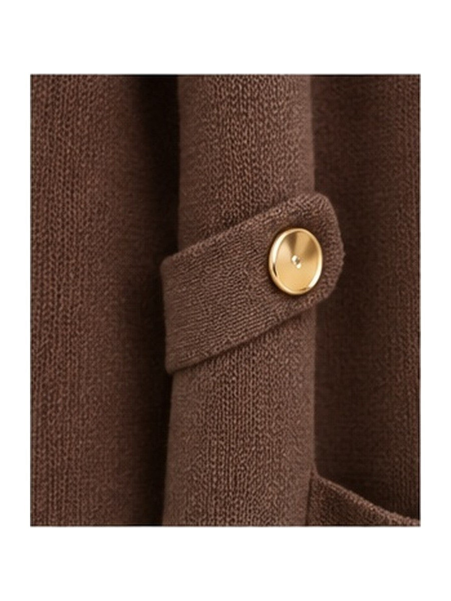 Marinello Karn Cardigan Lang Brun Guld