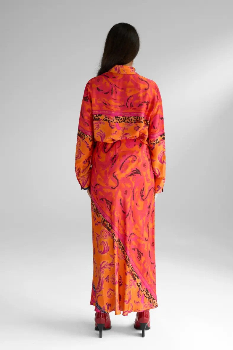 MISS GOODLIFE Bluse Shine Bright Orange Pink