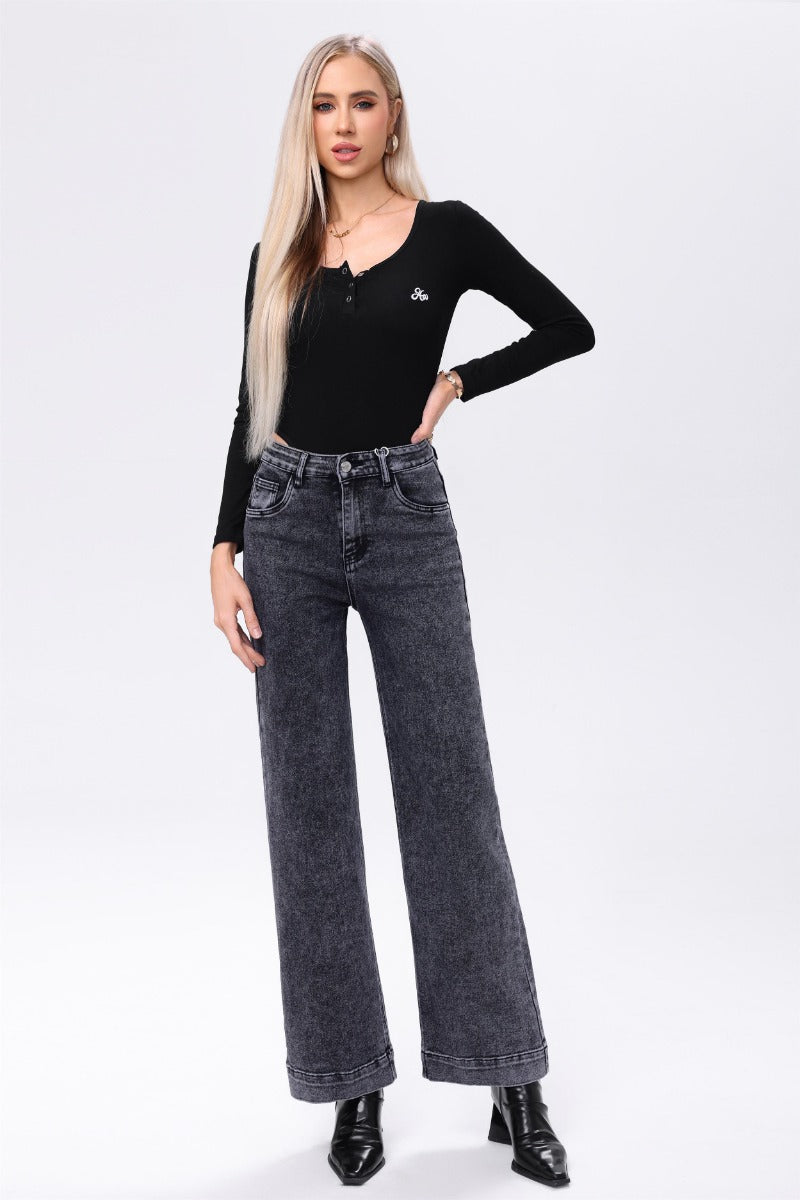 Jewelly AUTI Jeans Lynlås Sten Grå