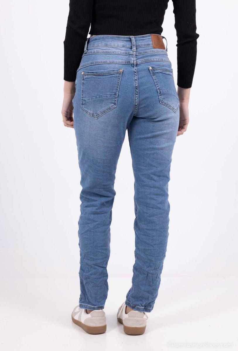 Karostar SUM Jeans Knapper Boyfriend Blå