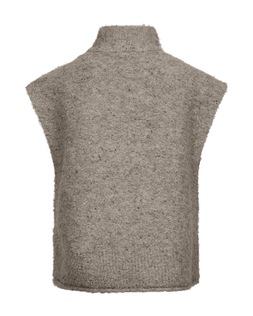 Freequent Grsnemes Vest Desert Taupe Melange Grå