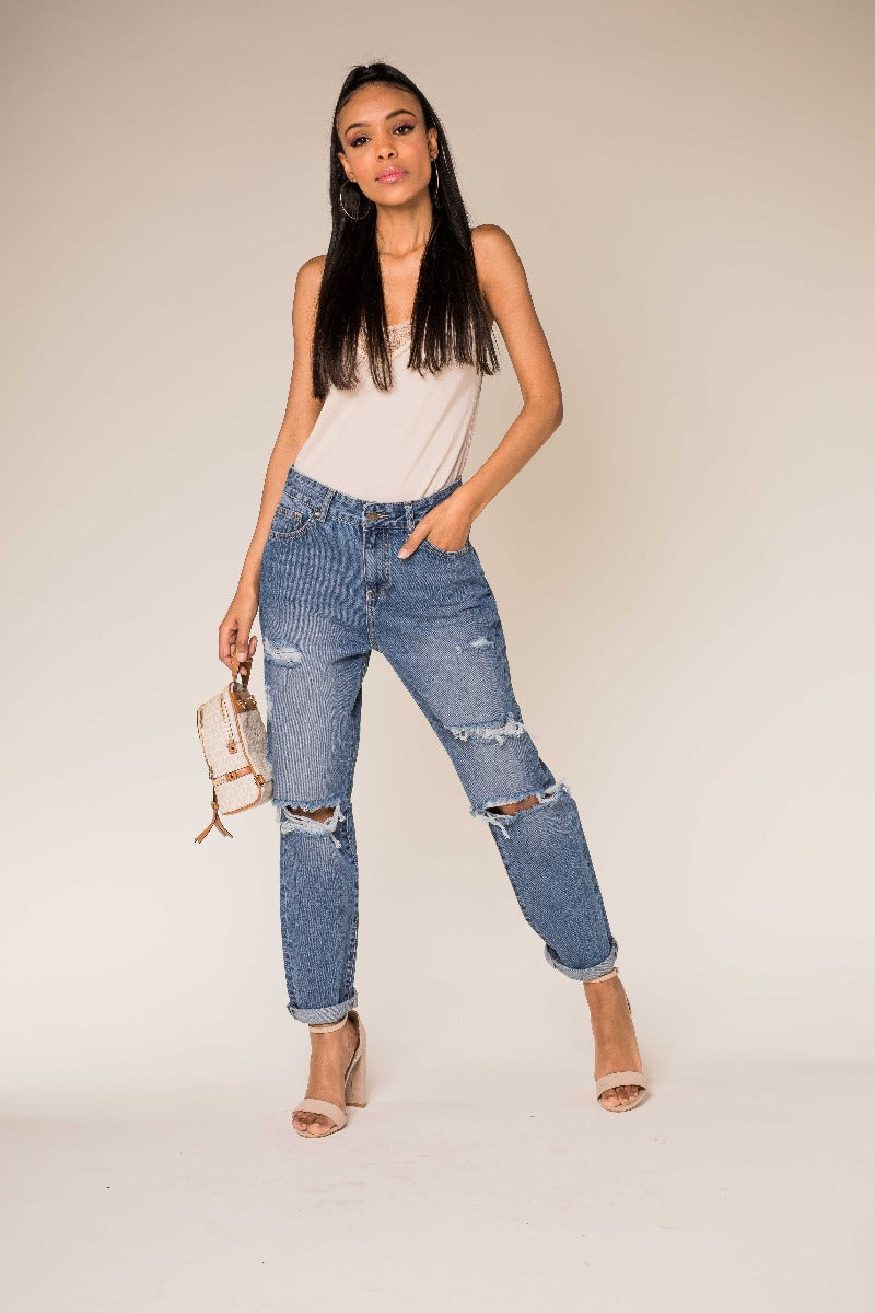 Löwenstein Jeans Damages Pocket Blue