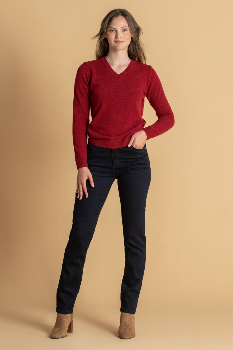 Bessie Signe Jeans Mørke Blå Lomme Broderi