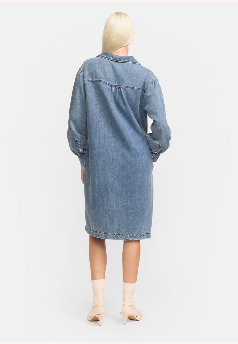 Soft Rebels Keira Kjole Dark Blå Denim