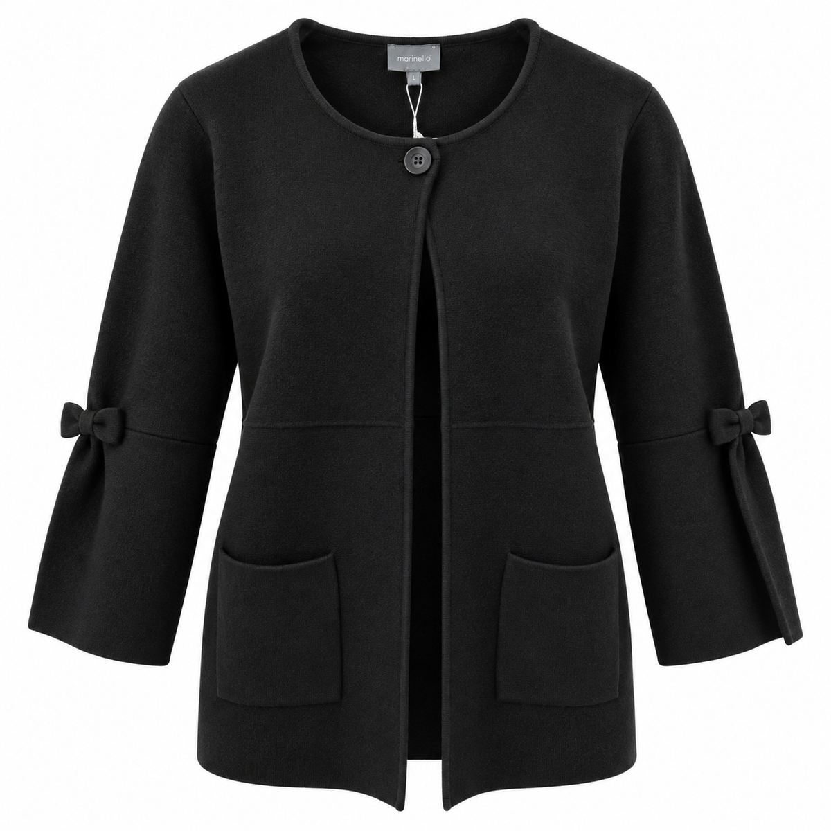 Marinello Karn Cardigan Sløjfe Sort