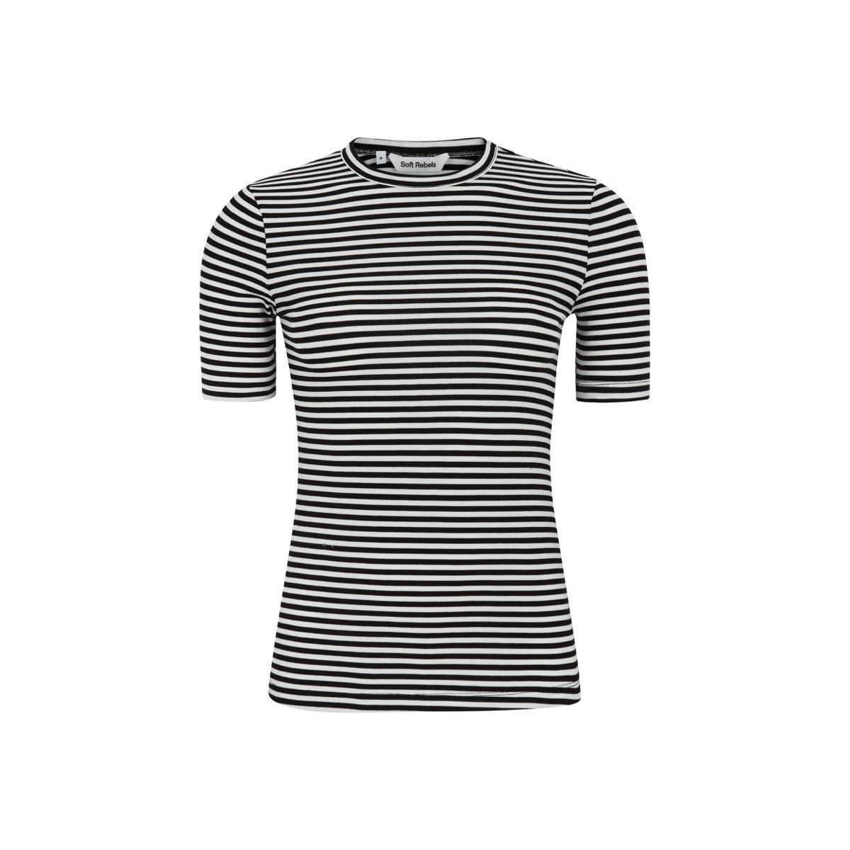 Soft Rebels Fenja Stribet Top Sort