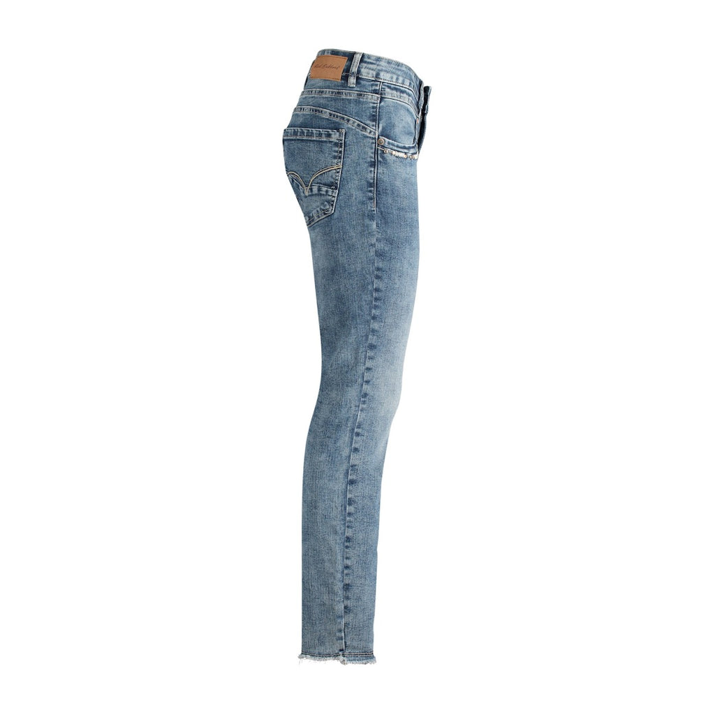 Red Button Sissy Jeans Broderi Blå Denim
