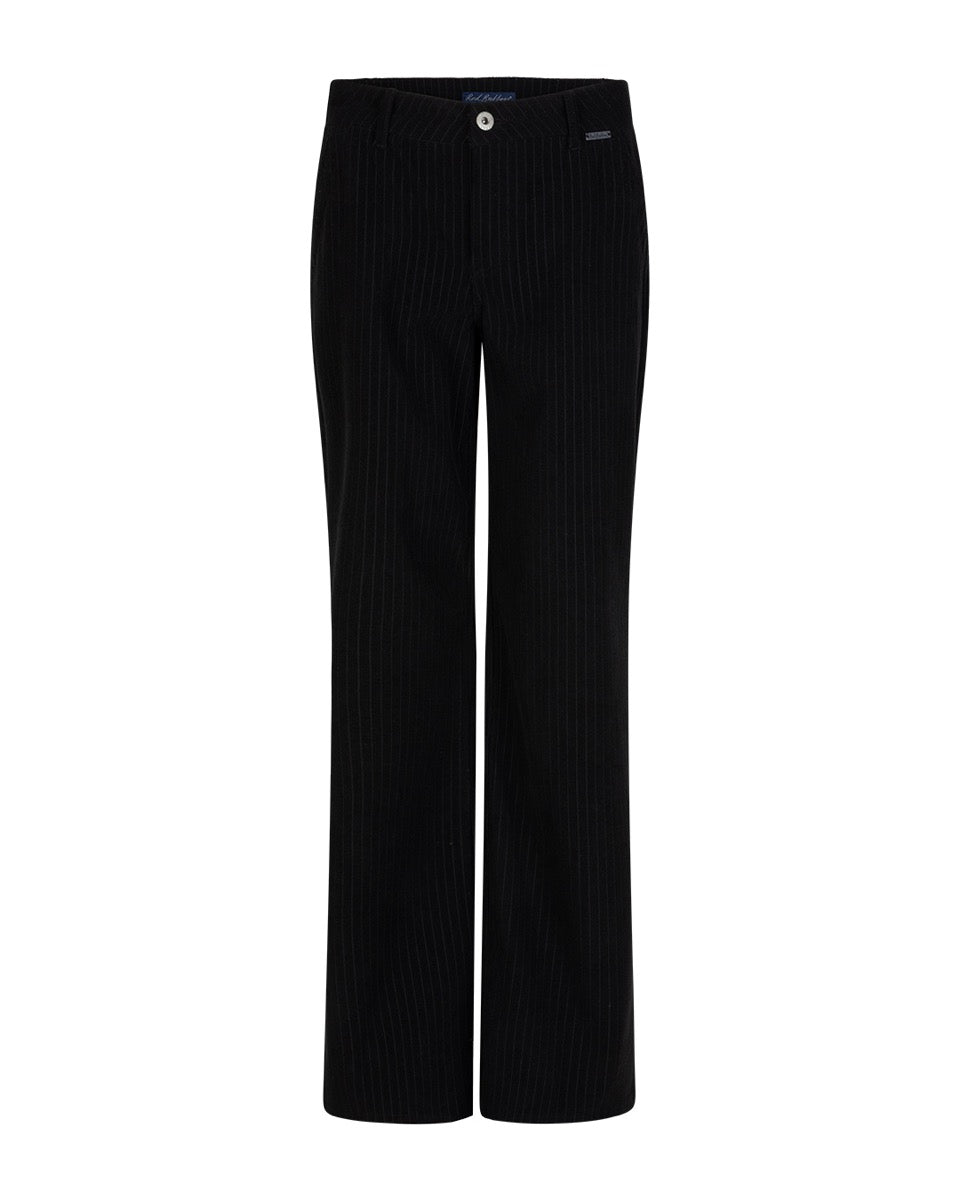 Red Button Claudette Bukser Pinstripe Rib L33 Sort