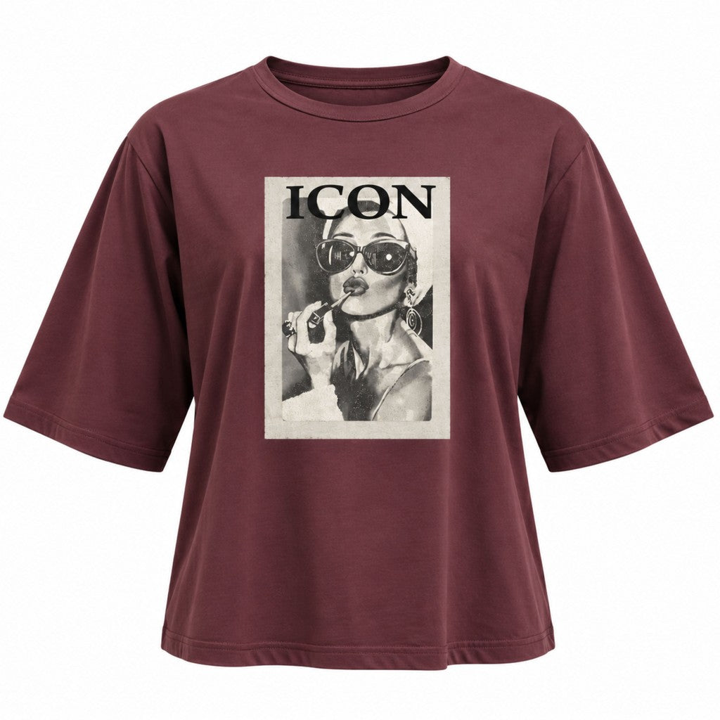 CostaMani Icon Glasses T-shirt Burgundy