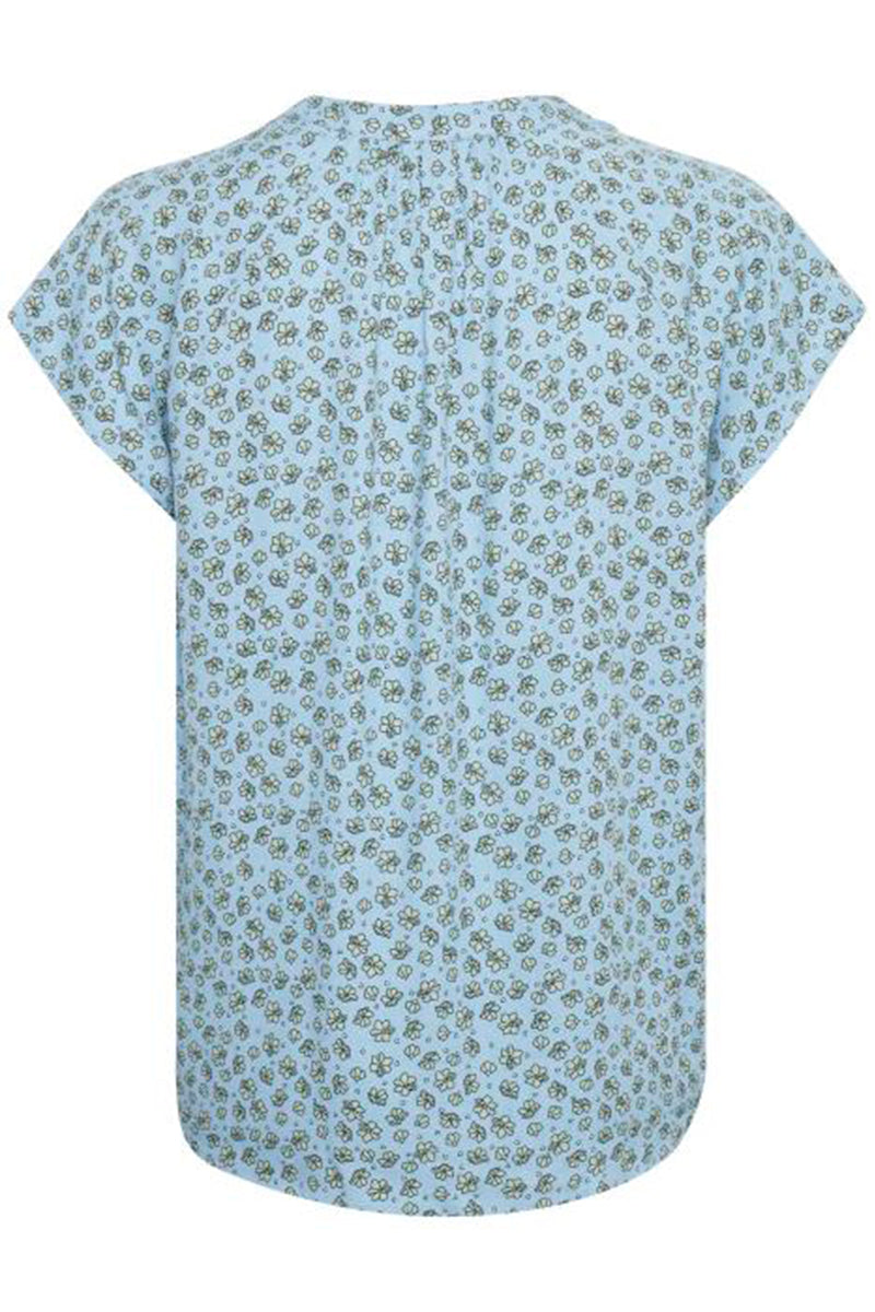 Culture Yasmin Kortærmet Bluse, Powder Blue